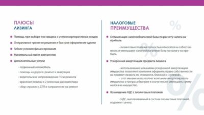 В чем преимущества лизинга для юридических лиц?