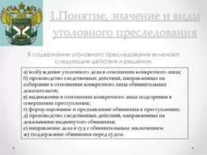 Виды и формы деятельности по осуществлению уголовного преследования