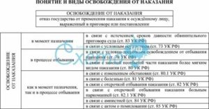 Виды освобождения от наказания специальный вид от