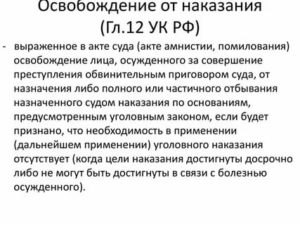 Возможно или нет освобождение от дополнительного наказания при амнистии