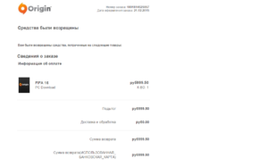 Возврат денег в магазине на карточку
