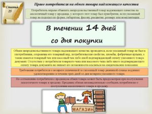 Возврат детской одежды в магазин закон