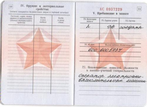 Вус в военном билете: что такое и как расшифровывается