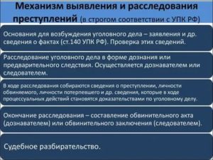 Выявления и расследования преступлений в сфере экономической деятельности