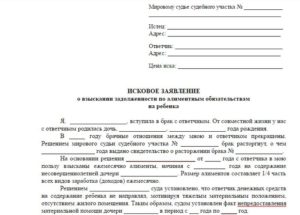 Взыскание алиментов с момента обращения в суд