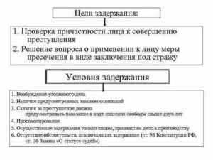 Задержание подозреваемого в совершении преступления порядок и условия