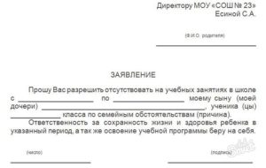 Заявление директору школы 92