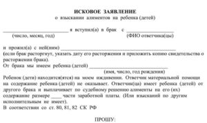 Заявление на алименты куда писать