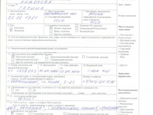 Заявление на получение болгарской визы 2020 образец заполнения на ребенка