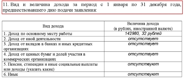 Заявление на вид на жительство: бланк, образец заполнения