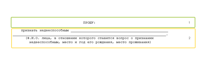 Заявление о признании гражданина недееспособным образец 2019