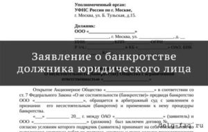 Заявление о возбуждении уголовного дела по преднамеренному банкротству