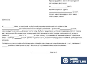 Заявление работодателю о невыплате заработной платы образец бланк