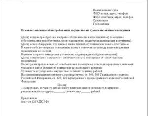 Заявление в полицию о возврате имущества из чужого незаконного владения