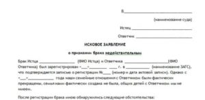 Заявление в прокуратуру образец о признании брака недействительным