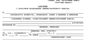 Заявление в суд о прекращении об административного надзора судебное решение