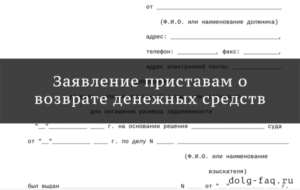 Заявление в суд о возврате незаконно списанных денежных средств приставами