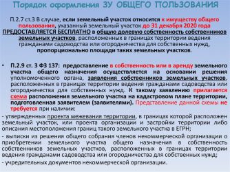 Земли общего пользования в СНТ закон