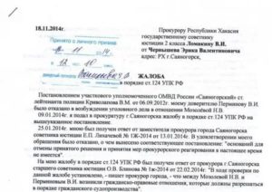 Жалоба прокурору на затягивание в возбуждении уголовного дела