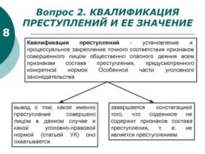 Значение квалификации преступлений в процессе применения уголовного закона